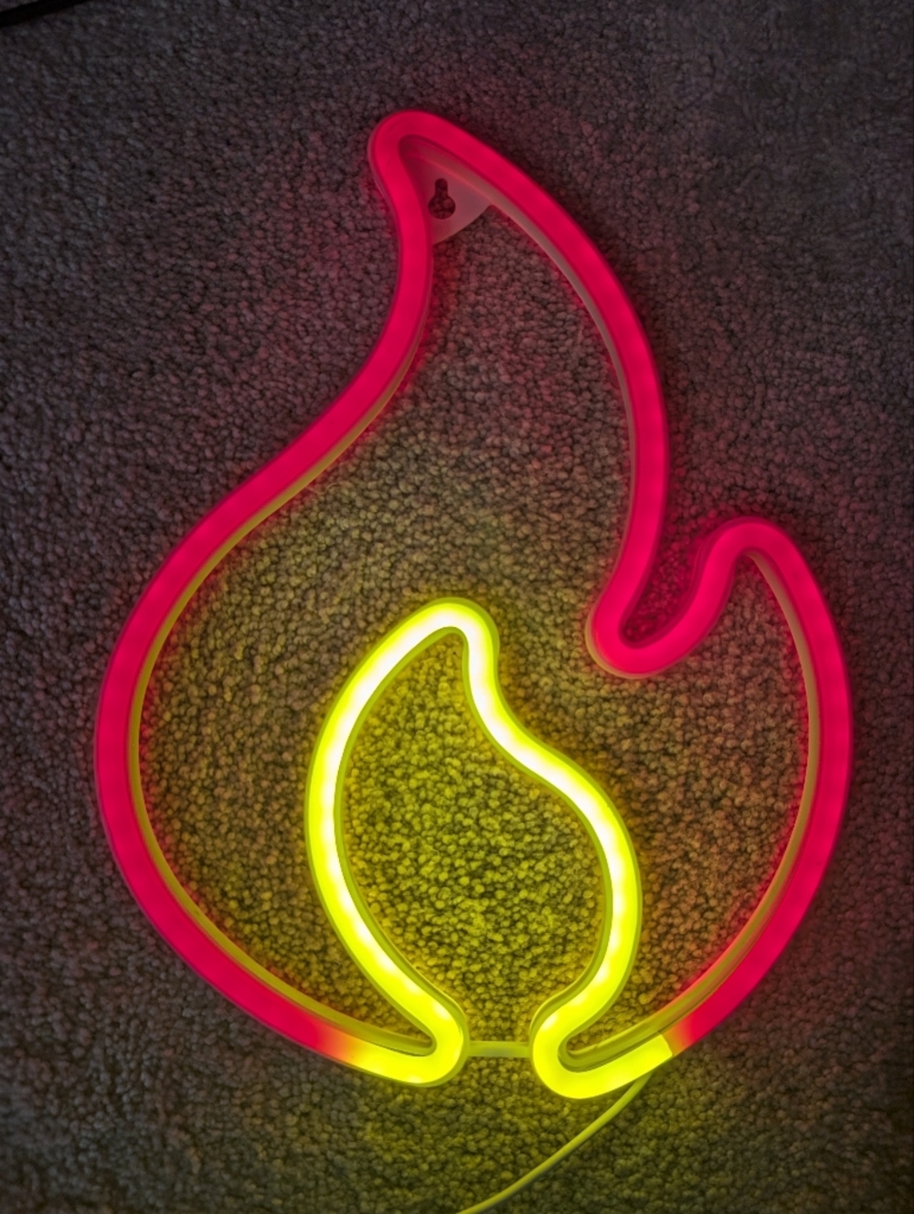 Neon Flame Wall Light - Red & Yellow